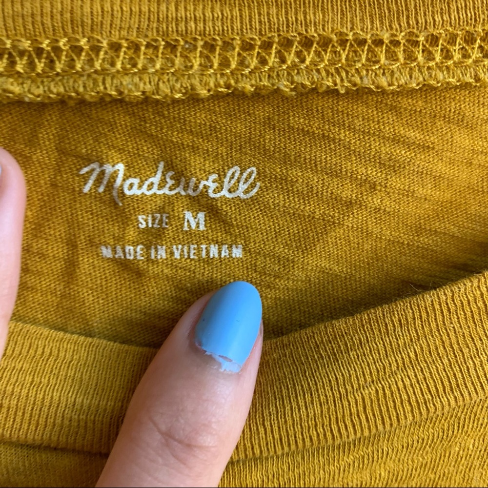 Yellow classic Madewell whisper cotton t-shirt